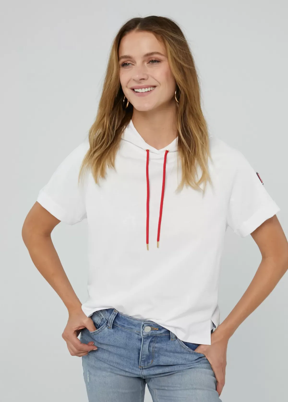 Best Sudadera manga corta blanca de algodón - Lola Casademunt Sudaderas