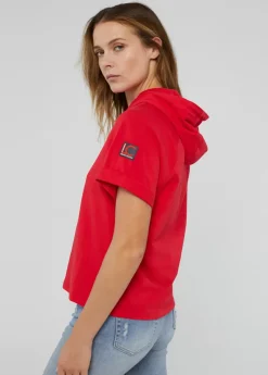 Outlet Sudadera manga corta roja de algodón 100%  - Lola Casademunt Sudaderas