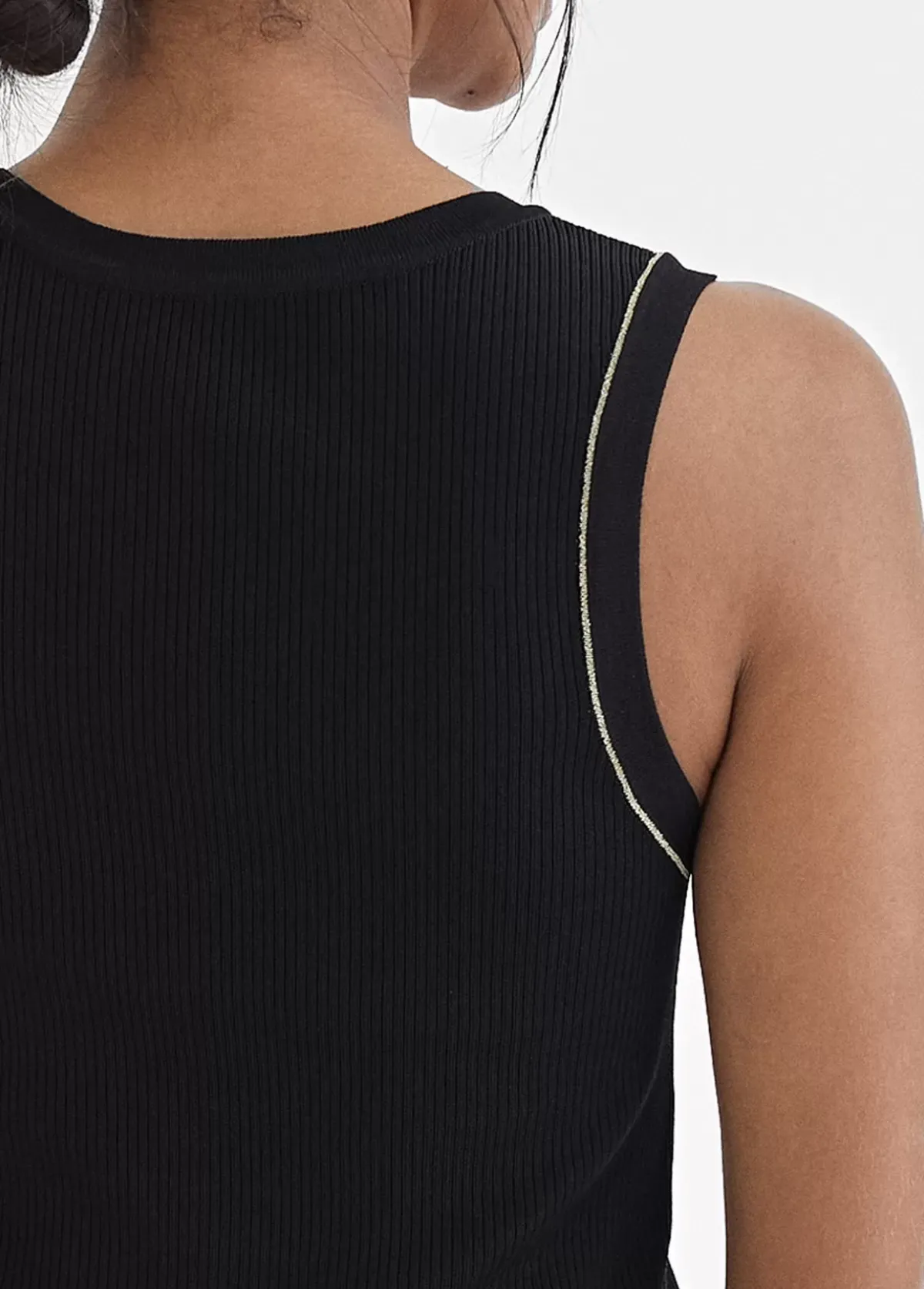 Discount Top con detalle en lurex Camisetas Y Tops