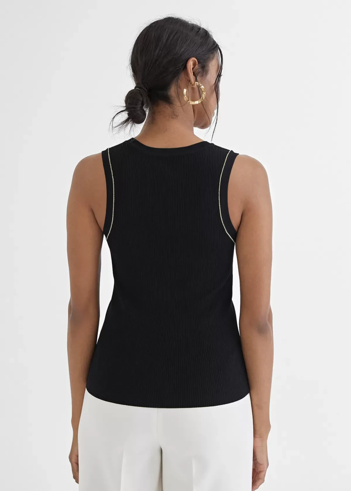 Discount Top con detalle en lurex Camisetas Y Tops