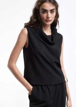 New Top cuello desbocado Camisetas Y Tops