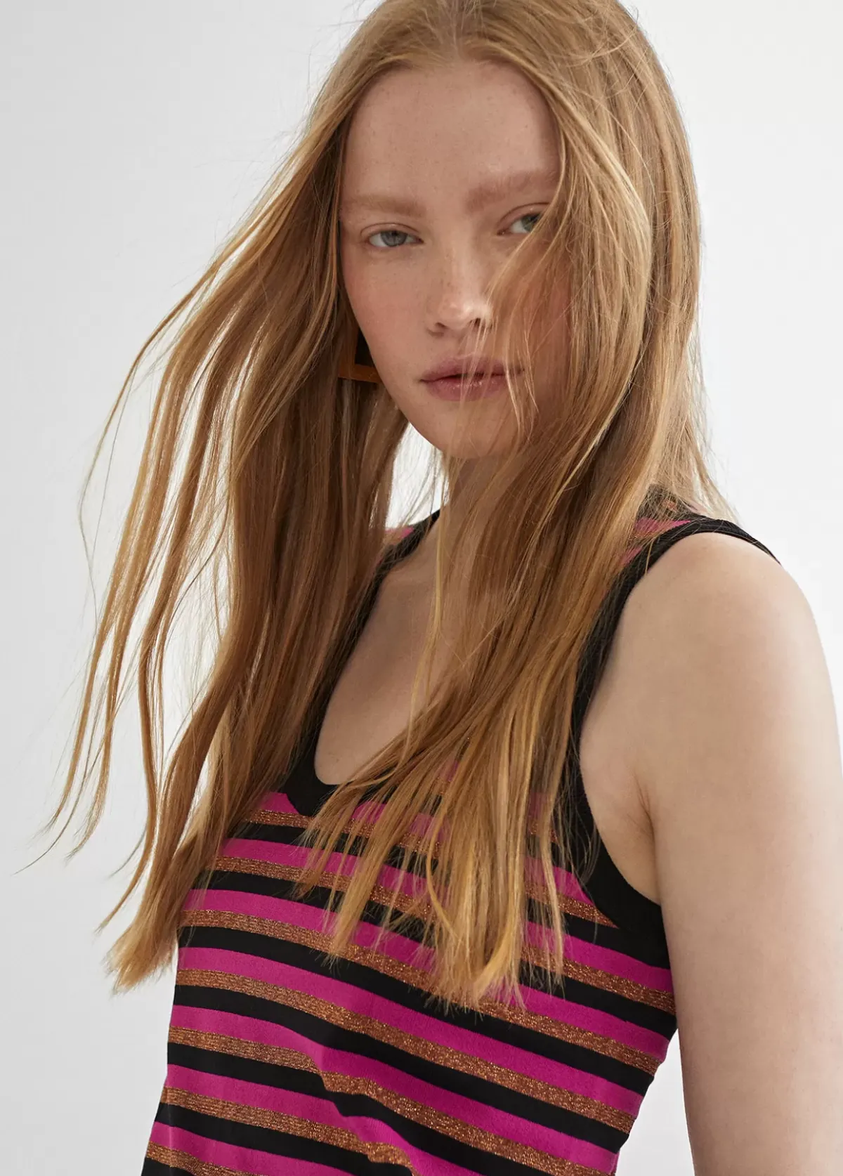 Clearance Top de rayas Camisetas Y Tops|Punto