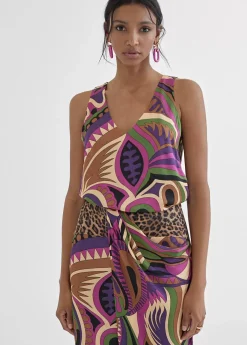 Best Top estampado multicolor Camisetas Y Tops