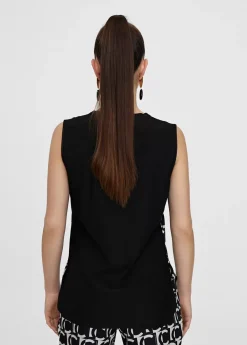 Hot Top fluido monograma Camisetas Y Tops