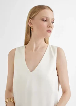 Discount Top largo con aberturas Camisetas Y Tops|Camisas Y Blusas