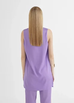 Best Top largo con aberturas Camisetas Y Tops|Camisas Y Blusas