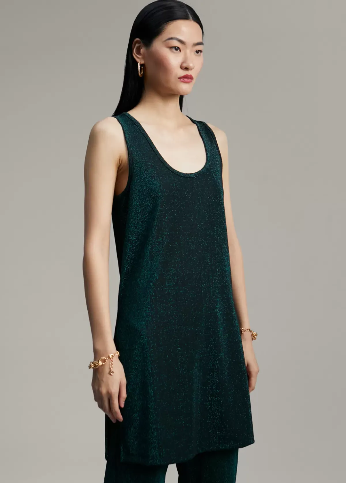 Discount Top largo lúrex Camisetas Y Tops