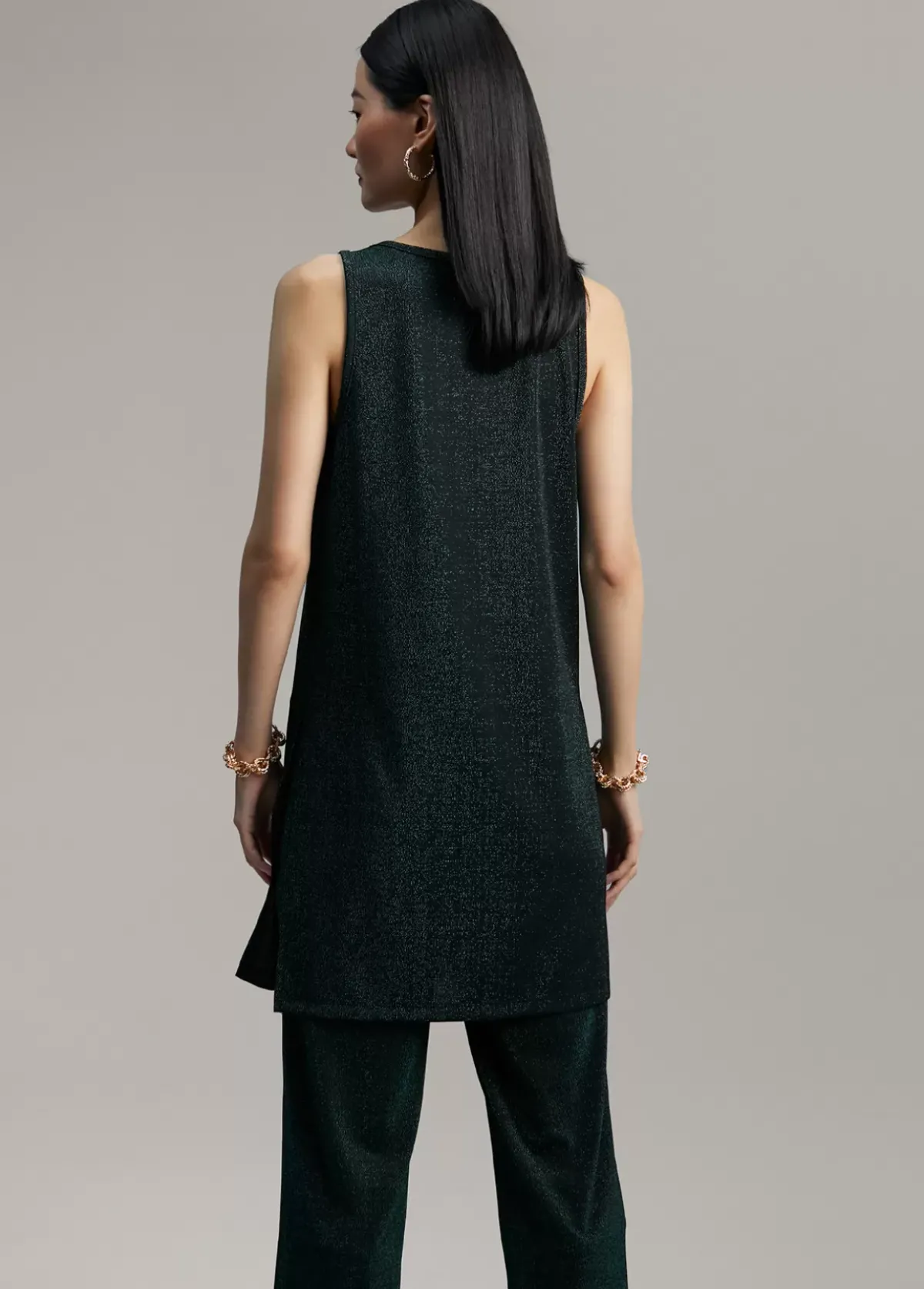 Discount Top largo lúrex Camisetas Y Tops