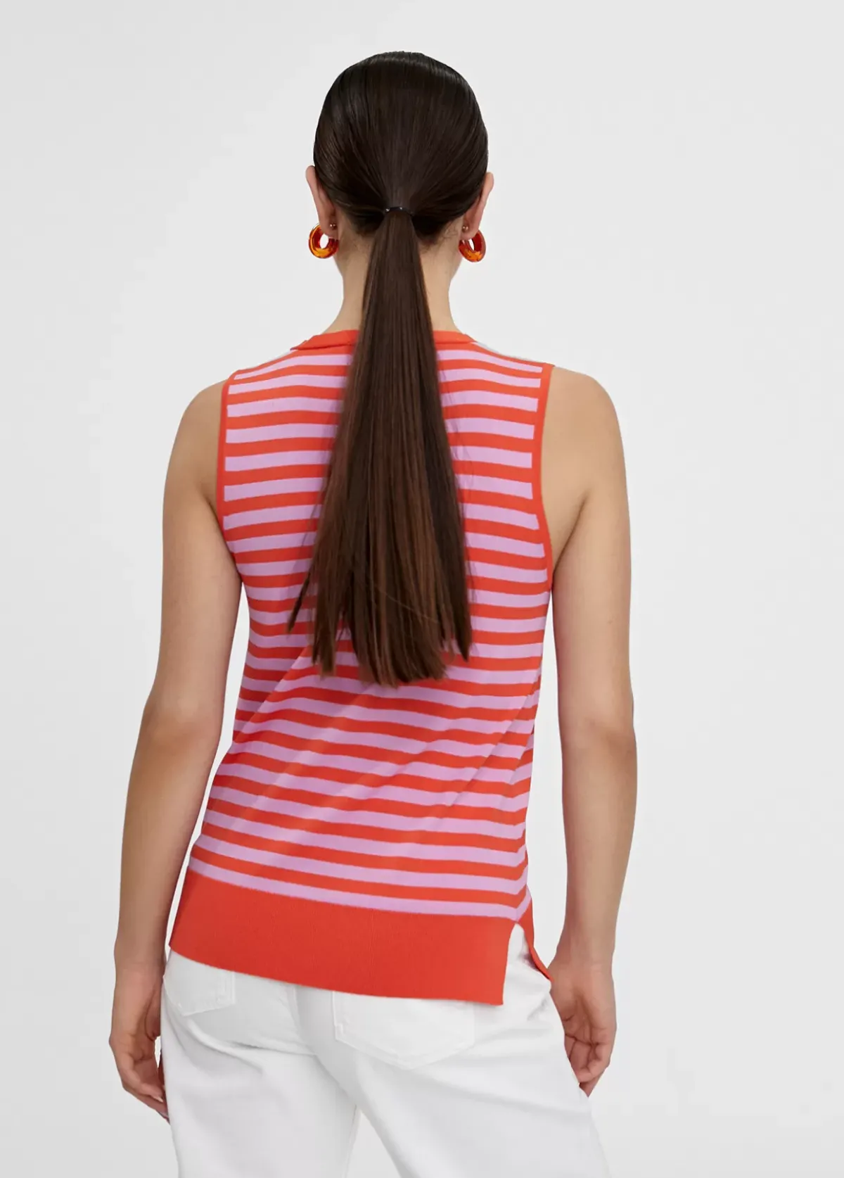 Sale Top punto bicolor Camisetas Y Tops|Punto