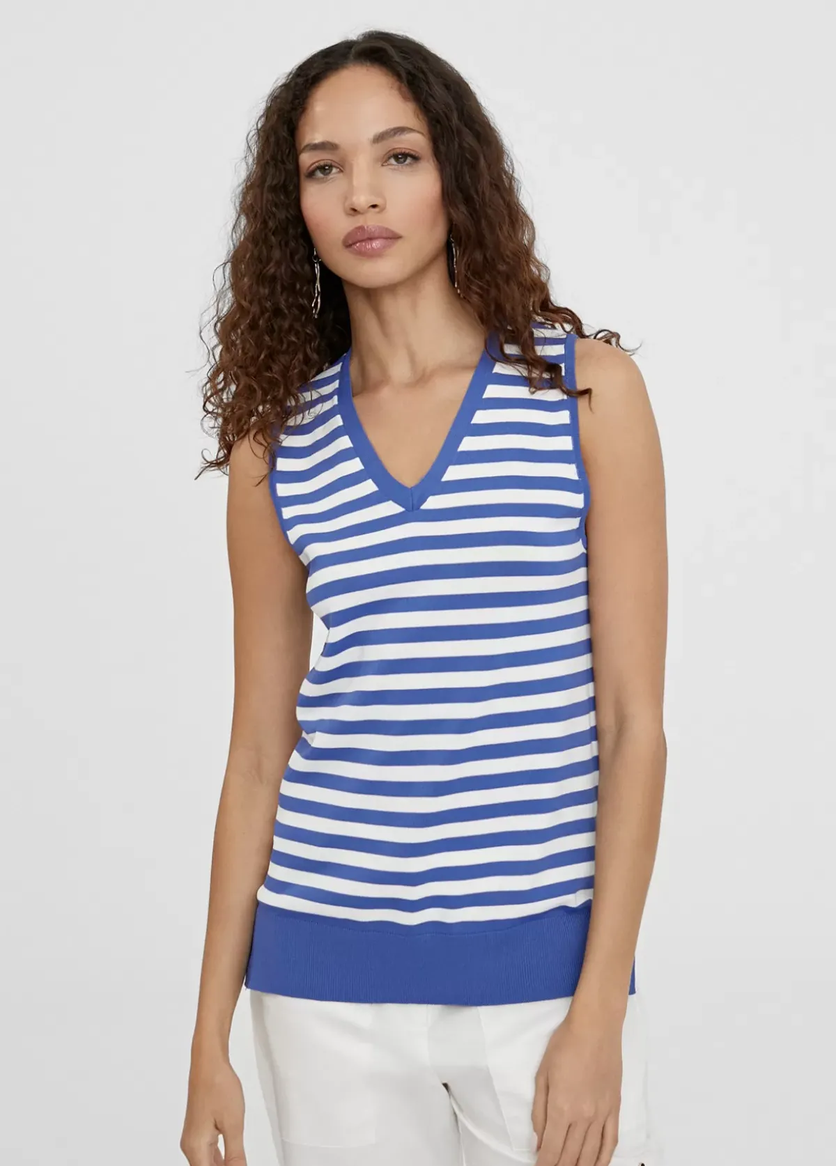 Clearance Top punto bicolor Camisetas Y Tops|Punto