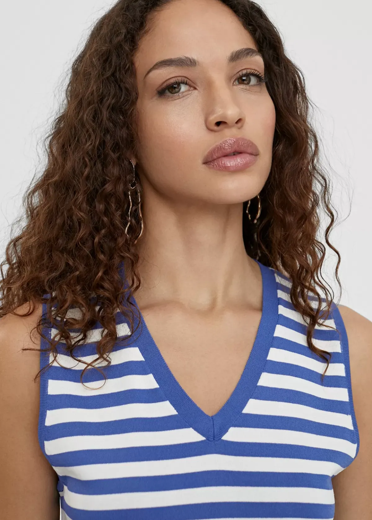 Clearance Top punto bicolor Camisetas Y Tops|Punto