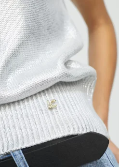 Online Top punto laminado Camisetas Y Tops|Punto