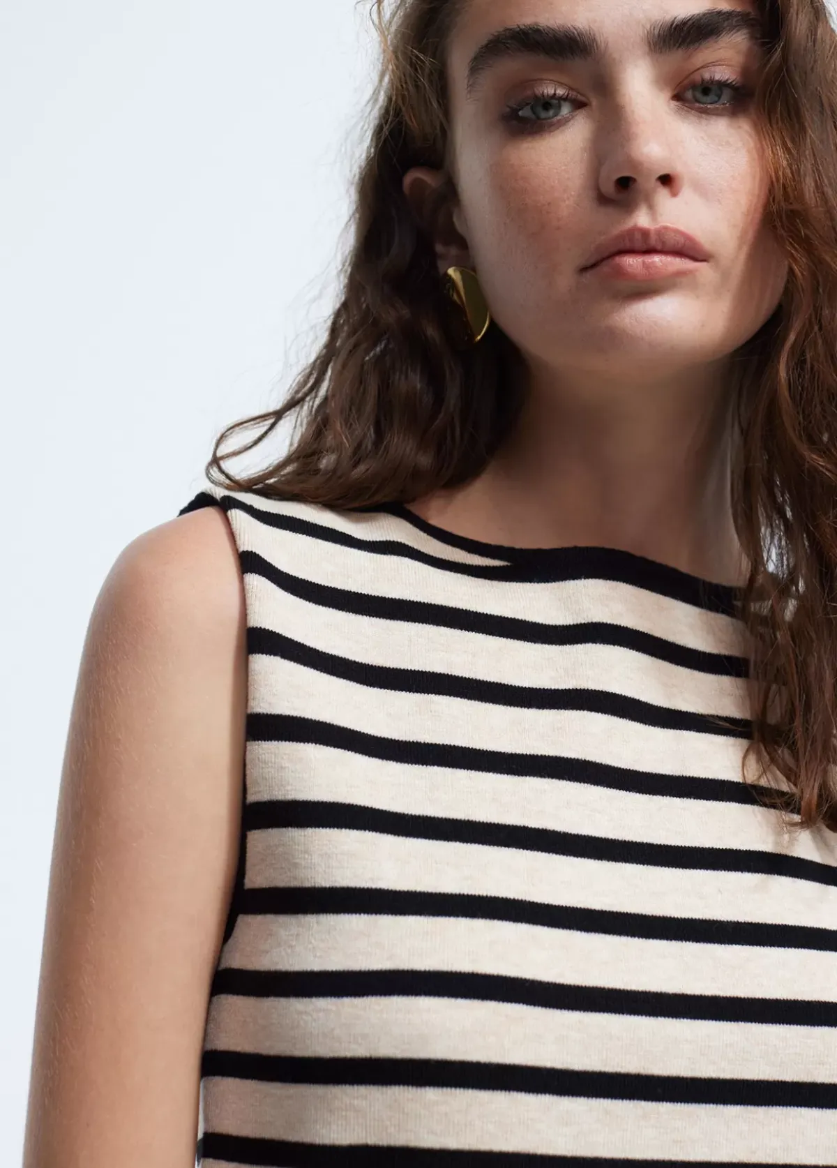 Top punto rayas Camisetas Y Tops|Punto