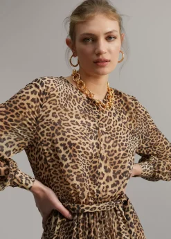 Discount Vestido animal print Animal Print|Vestidos Y Faldas