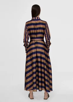 Outlet Vestido camisero de rayas Vestidos Y Faldas