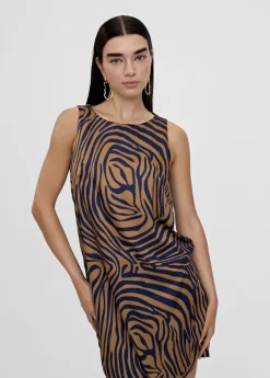 Best Vestido corto animal print cebra Camisetas Y Tops|Vestidos Y Faldas