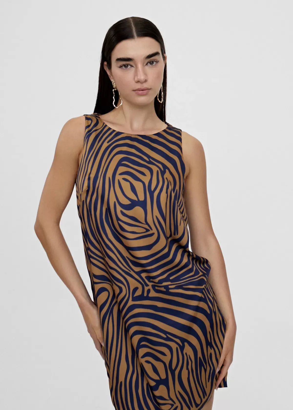Best Vestido corto animal print cebra Camisetas Y Tops|Vestidos Y Faldas