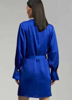 Outlet Vestido corto satinado Vestidos Y Faldas