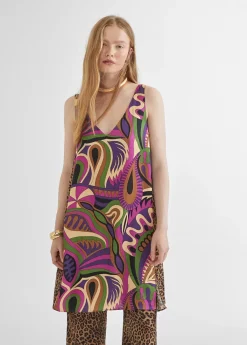 Sale Vestido estampado animal combinado Vestidos Y Faldas