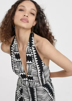 Best Vestido halter estampado étnico Baño