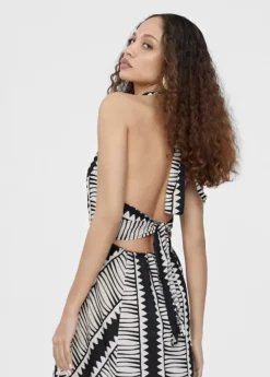 Best Vestido halter estampado étnico Baño