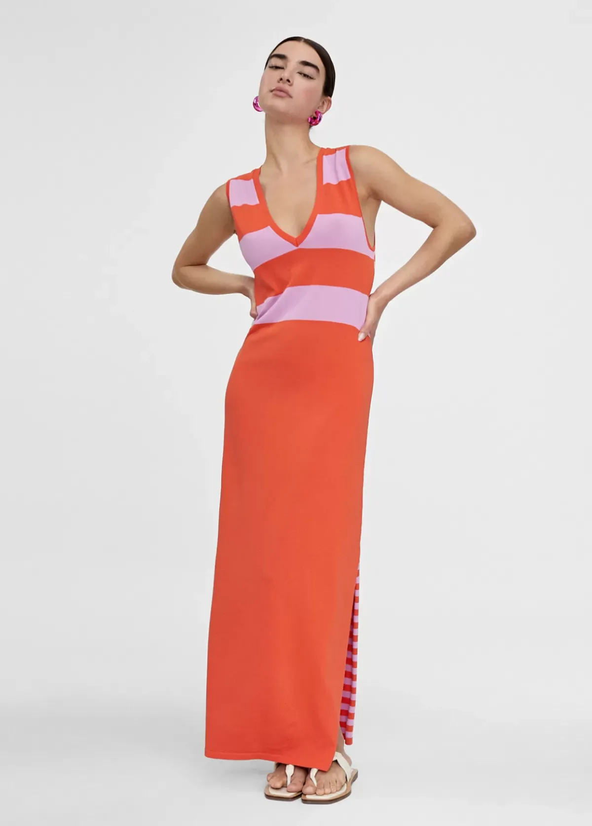 Clearance Vestido largo de punto Vestidos Y Faldas