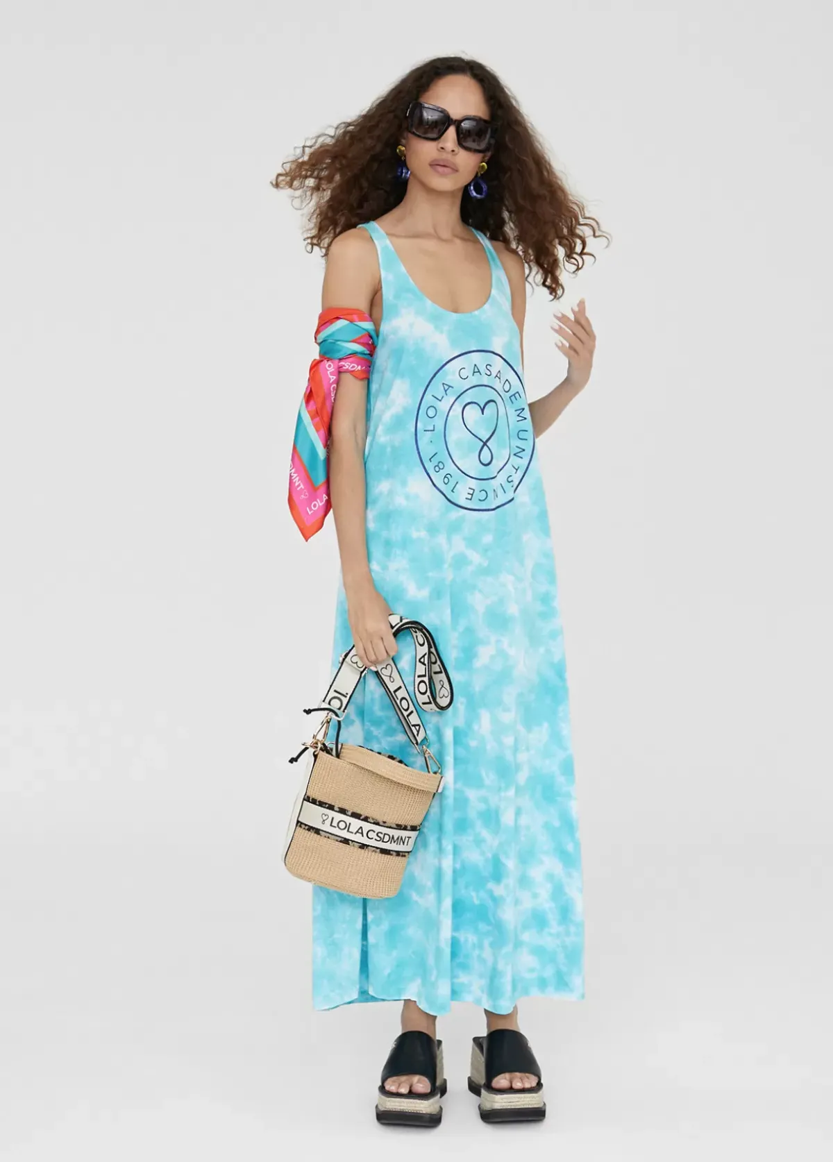 Outlet Vestido largo de tirantes Baño