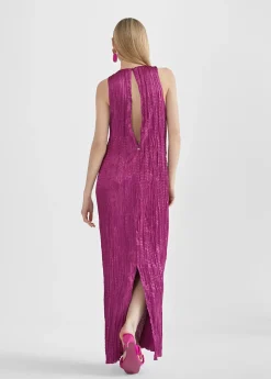 Outlet Vestido largo efecto plisado Vestidos Y Faldas