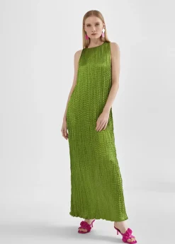 Online Vestido largo efecto plisado Vestidos Y Faldas