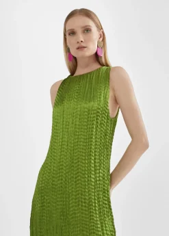 Online Vestido largo efecto plisado Vestidos Y Faldas