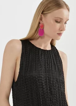 Vestido largo efecto plisado Vestidos Y Faldas