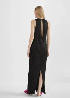 Vestido largo efecto plisado Vestidos Y Faldas