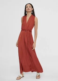 Online Vestido largo escote pico Vestidos Y Faldas