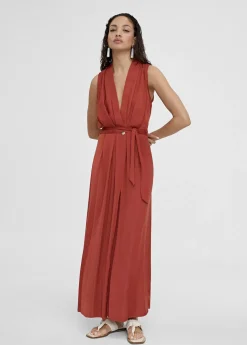 Online Vestido largo escote pico Vestidos Y Faldas