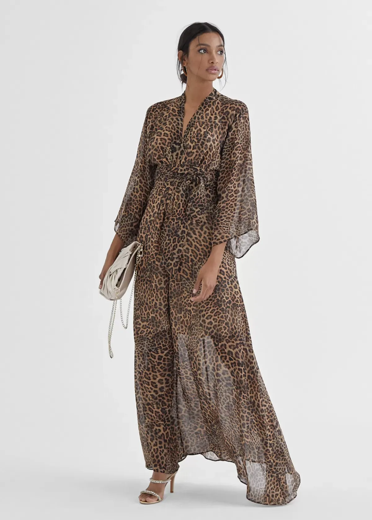 Best Vestido largo estampado leopardo Vestidos Y Faldas