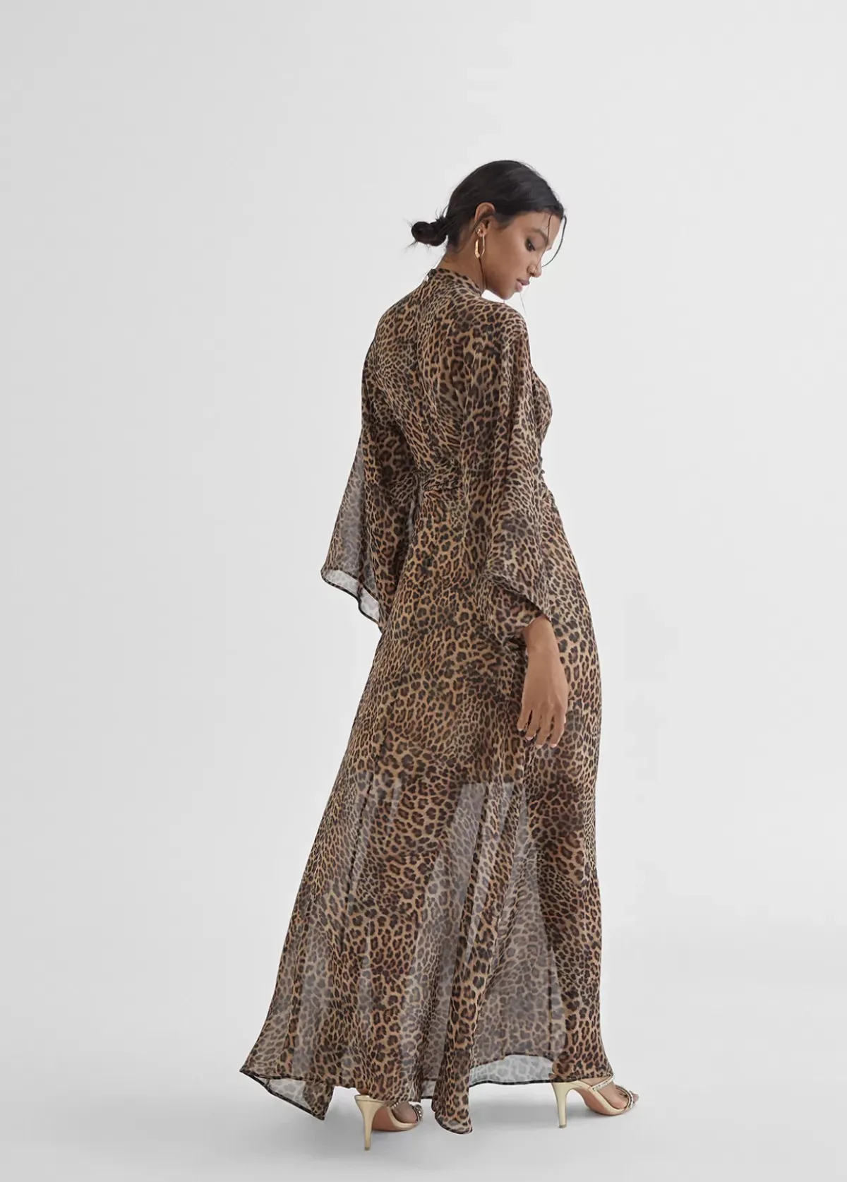 Best Vestido largo estampado leopardo Vestidos Y Faldas