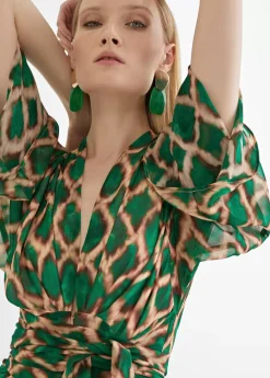 Hot Vestido largo fluido estampado Vestidos Y Faldas