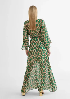 Hot Vestido largo fluido estampado Vestidos Y Faldas