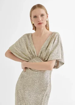 Sale Vestido largo manga corta ancha Vestidos Y Faldas