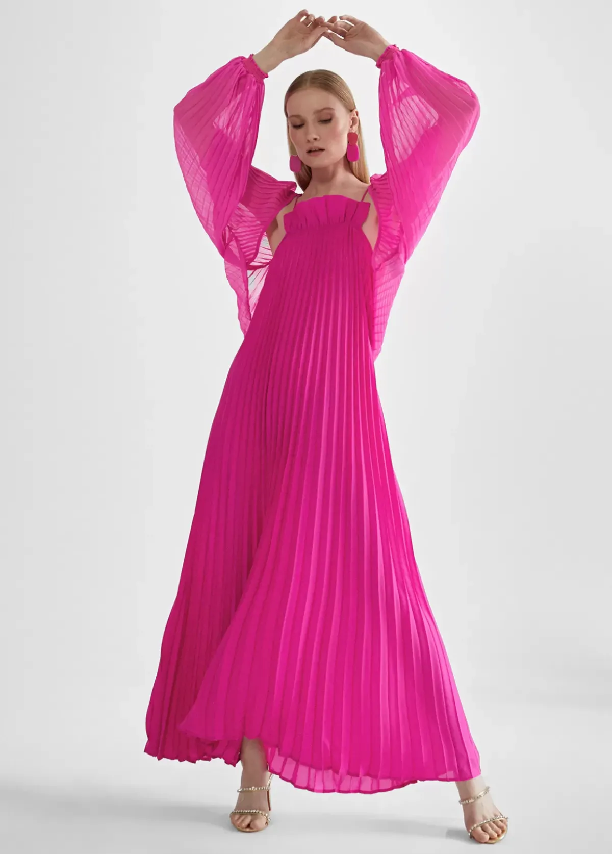 Sale Vestido largo plisado Vestidos Y Faldas