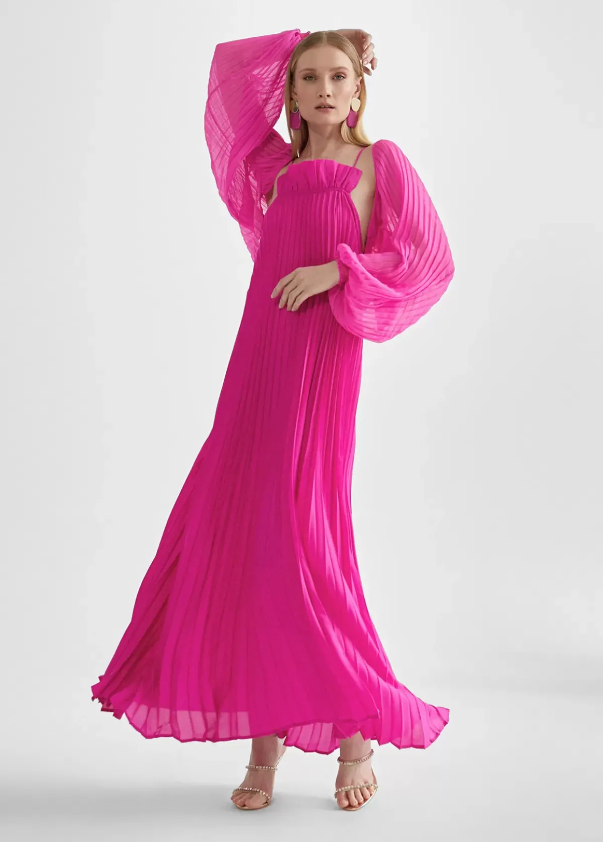 Sale Vestido largo plisado Vestidos Y Faldas