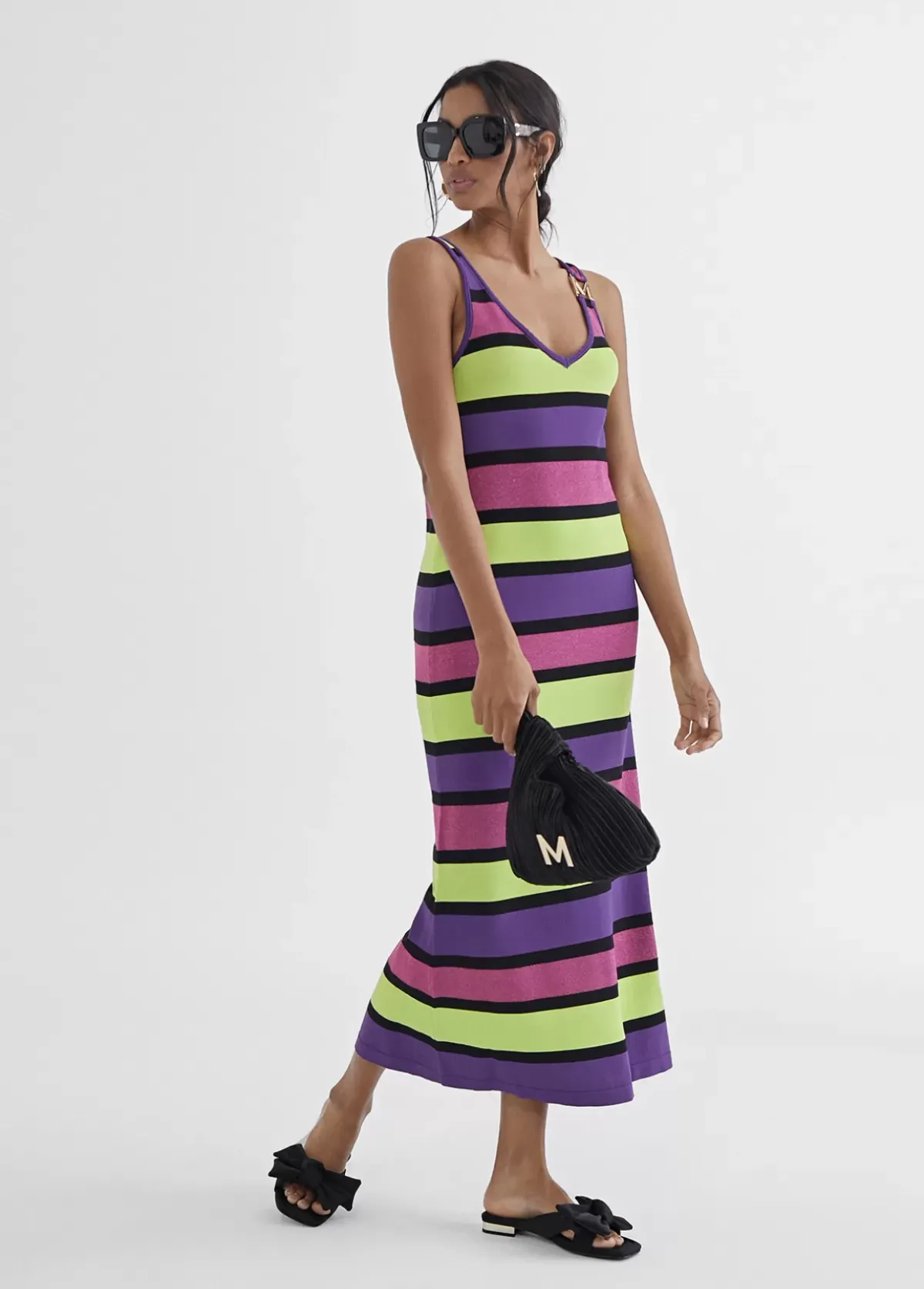 Sale Vestido largo rayas Punto