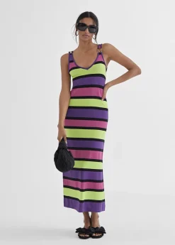 Sale Vestido largo rayas Punto