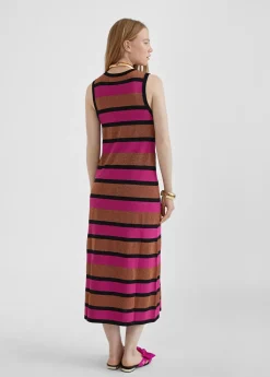 Outlet Vestido largo rayas Vestidos Y Faldas|Punto