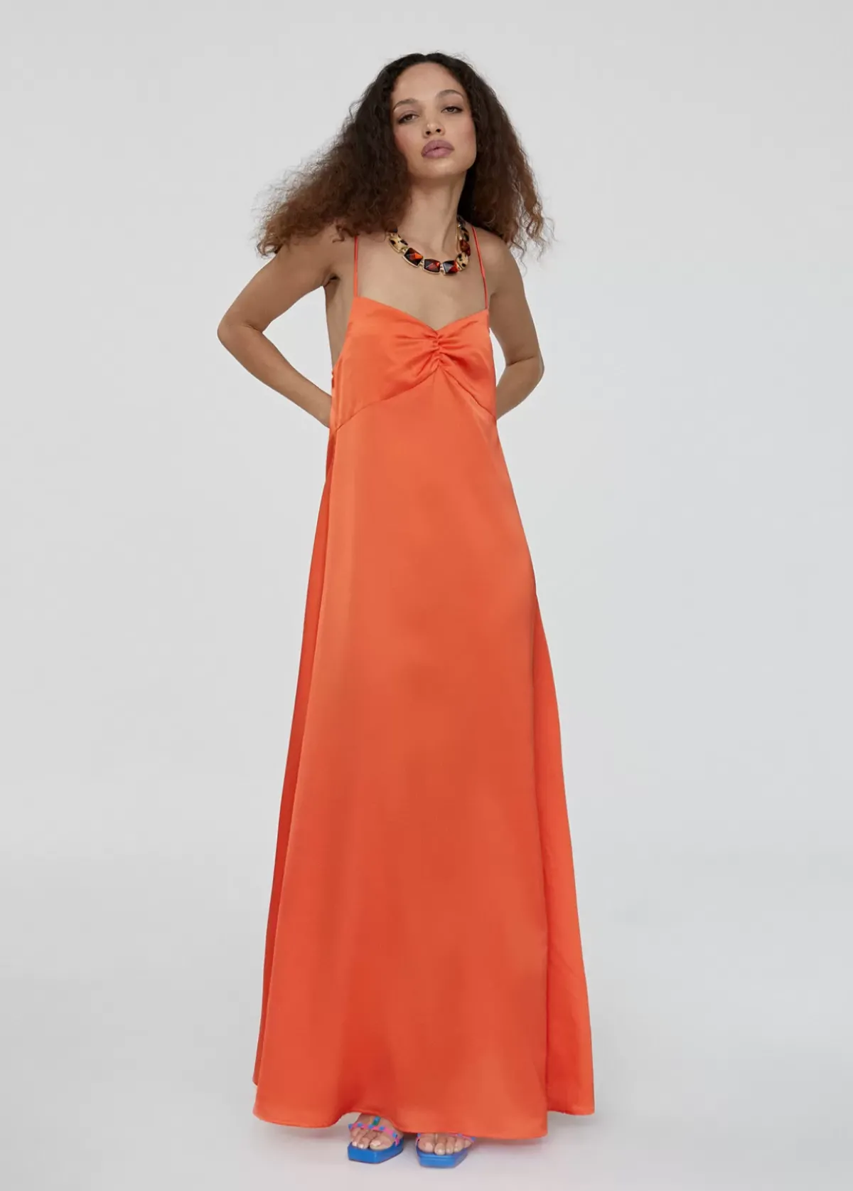 Hot Vestido largo tipo lencero Vestidos Y Faldas