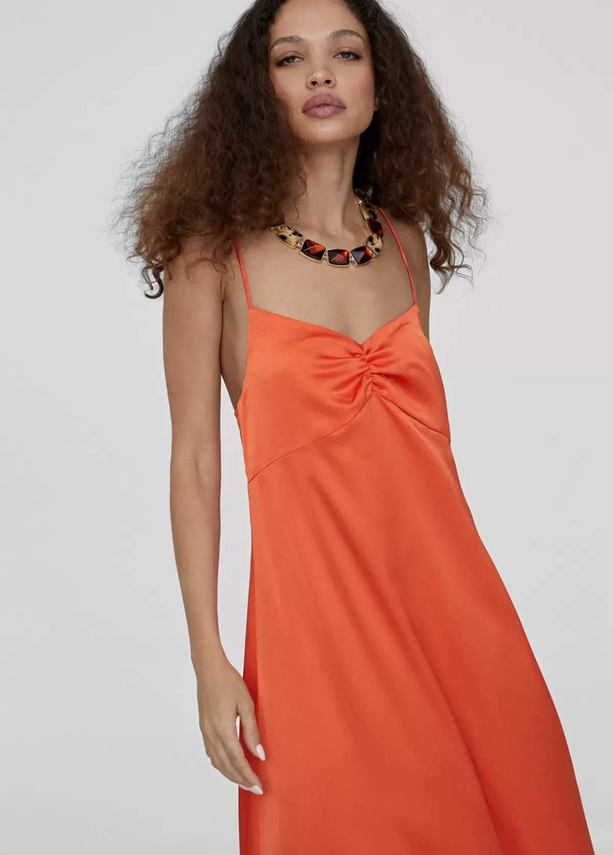 Hot Vestido largo tipo lencero Vestidos Y Faldas