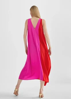 Vestido midi  bicolor Vestidos Y Faldas