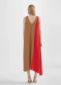 Vestido midi bicolor Vestidos Y Faldas