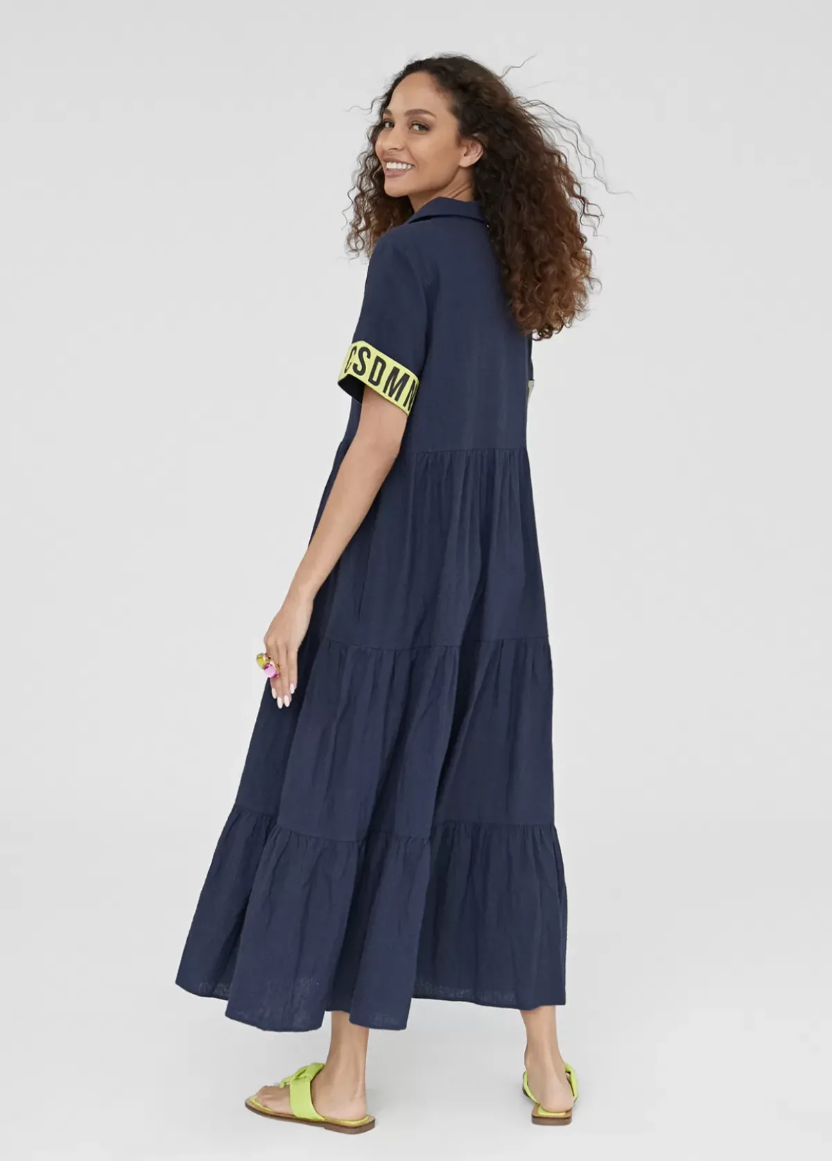 Outlet Vestido midi de volantes Vestidos Y Faldas|Baño