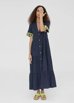 Outlet Vestido midi de volantes Vestidos Y Faldas|Baño